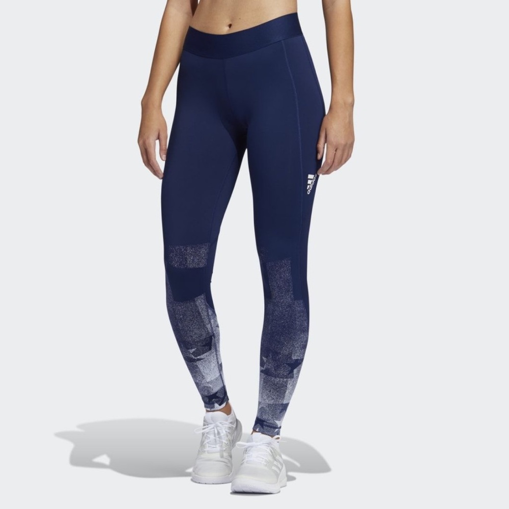 Adidas Team USA Volleyball Aeroready Leggings Navy Ombre Stars Women's XL NWOT